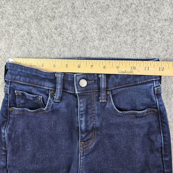 Uniqlo Heattech Jeans Womens Size 23 x 31 (measures 23 x 29) Skinny Dark Rinse - Picture 10 of 15